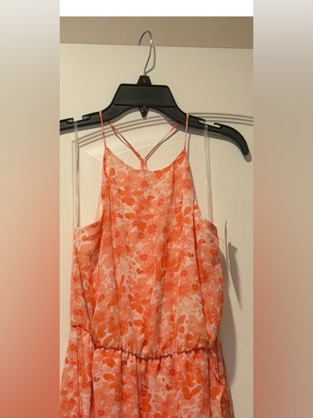 Altar'd State Coral Floral High-Low Sundress